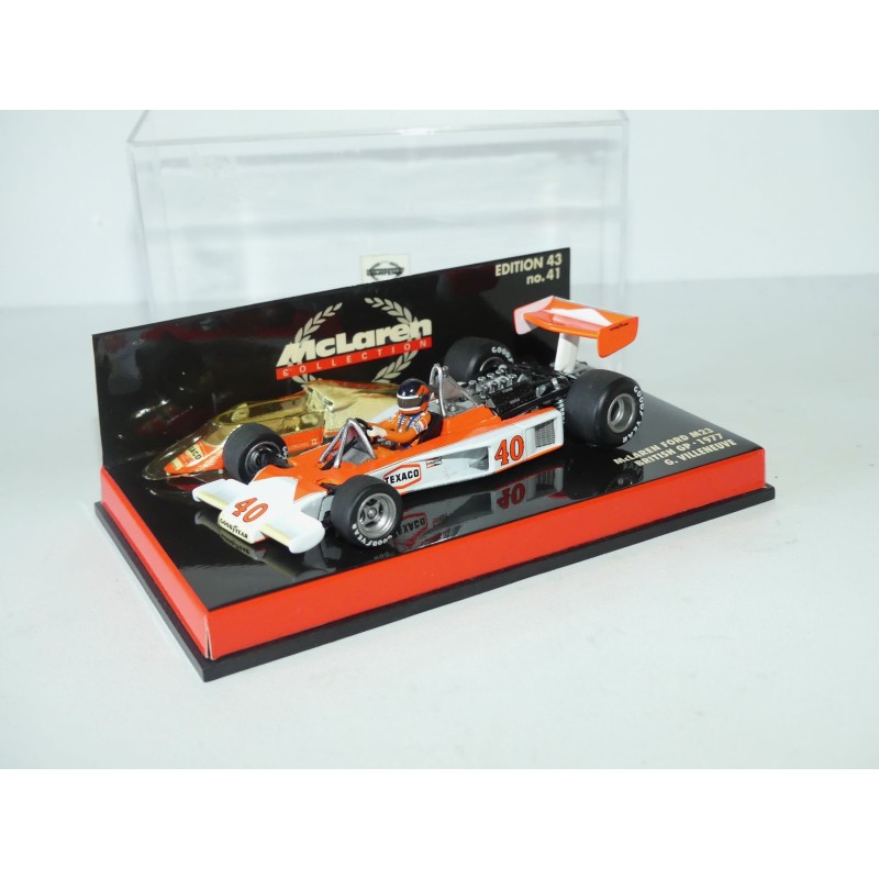 McLAREN FORD M23 GP D'ANGLETERRE 1977 G. VILLENEUVE MINICHAMPS 1:43