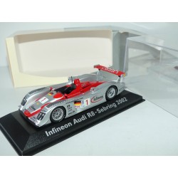 AUDI R8 N°1 12H SEBRING 2002 MINICHAMPS 1:43 5ème