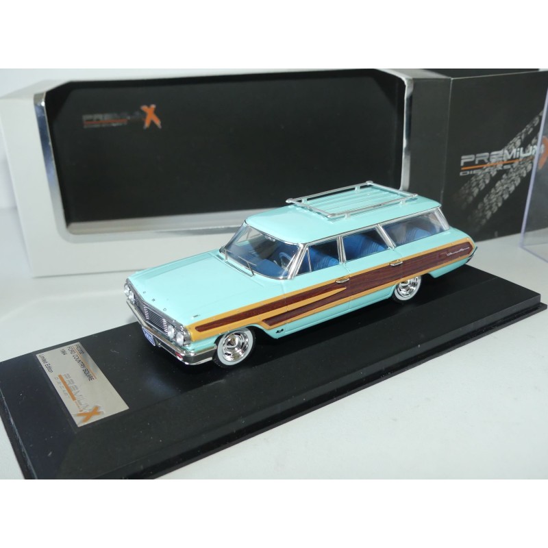 FORD COUNTRY SQUIRE 1964 Bleu Clair PREMIUM CLASSIXXS PRD202 1:43