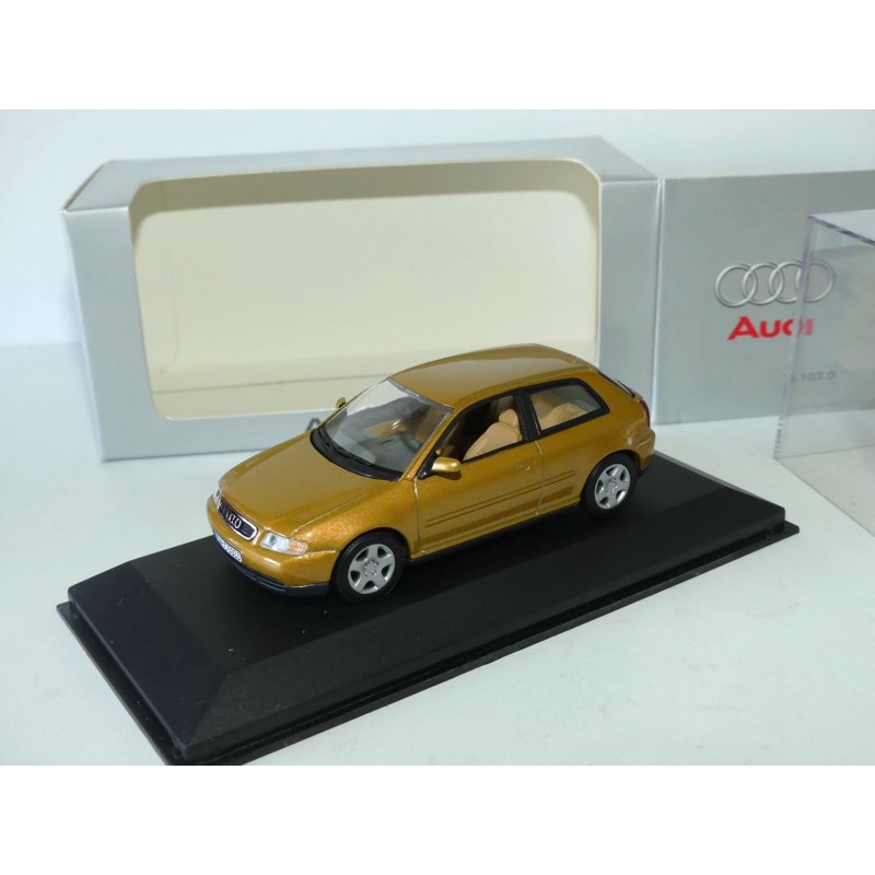 AUDI A3 8L Phase 1 3 Portes 1996 Gold MINICHAMPS 1:43