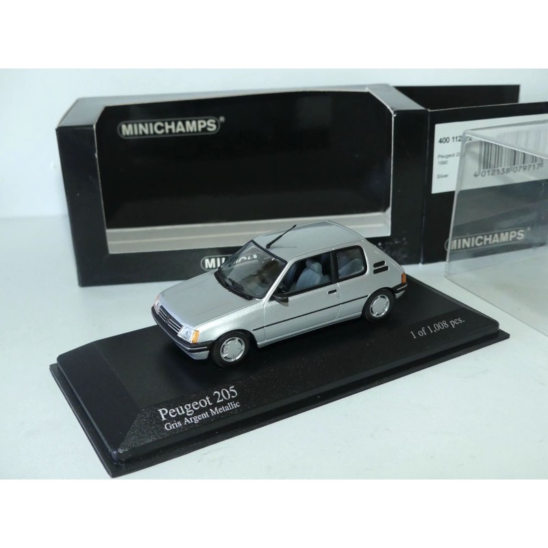 PEUGEOT 205 XR 1988 Gris MINICHAMPS 1:43