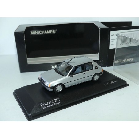 PEUGEOT 205 XR 1988 Gris MINICHAMPS 1:43