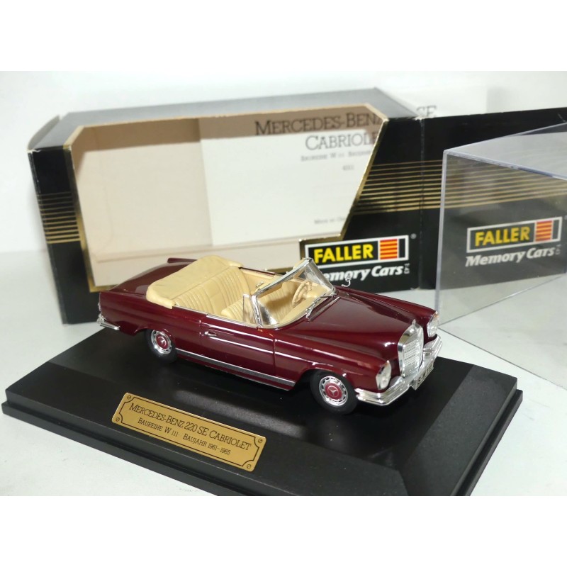 MERCEDES 220 SE CABRIOLET W111 1963-1965 Bordeaux FALLER 1:43