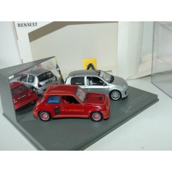 RENAULT 5 TURBO ET CLIO V6 Coffret 20 Ans de Production UNIVERSAL HOBBIES 1:43