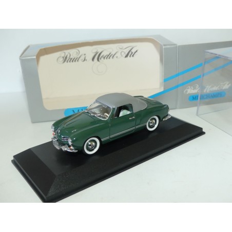 VW KARMANN GHIA CABRIOLET CAPOTÉ Vert MINICHAMPS 1:43