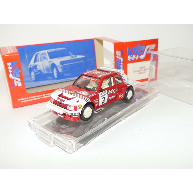 PEUGEOT 205 T16 RALLYE D YPRES 1985 B. DARNICHE ancienne VITESSE SM25 1:43