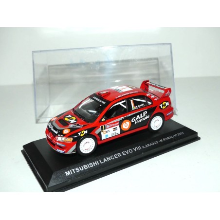 MITSUBISHI LANCER EVO VIII RALLYE DU PORTUGAL TAP 2005 A. ARAUJO ALTAYA 1:43 ArrivÃ©e 13Ã¨me